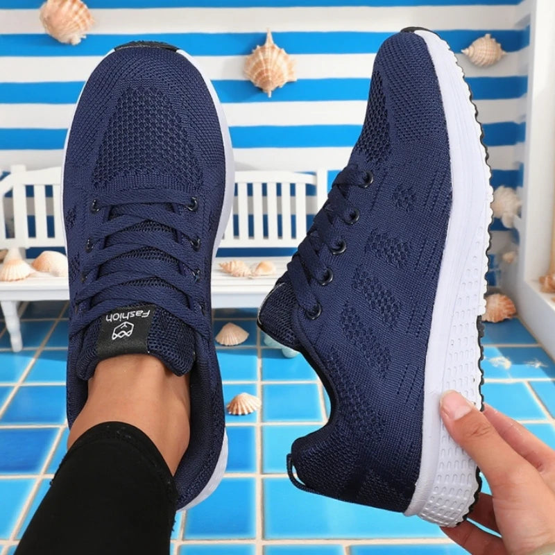 Scarpe Da Ginnastica Da Donna Leggere Da Corsa In Mesh Traspiranti Colorate Tacchi Bassi 1-3 Cm