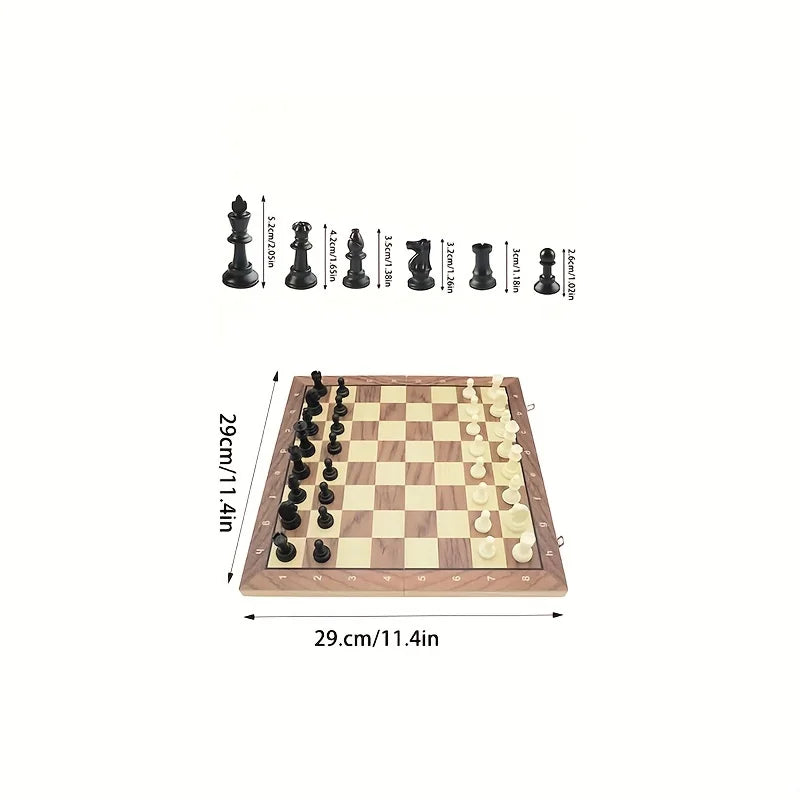Scacchi Set Pieghevoli Magnetici In Legno Massello Per Bambini Regalo Di Famiglia Giochi Di Strategia