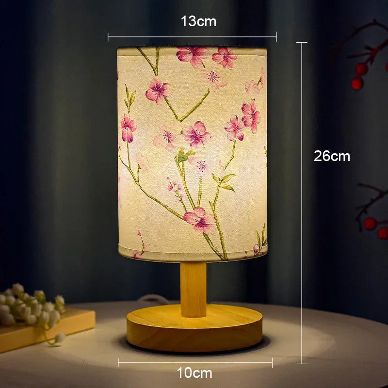 Lampada Da Tavolo Led Decorazione Scrivania Con Dimmer Spina UE Luce Notturna Per Camera Da Letto In Stile Cinese