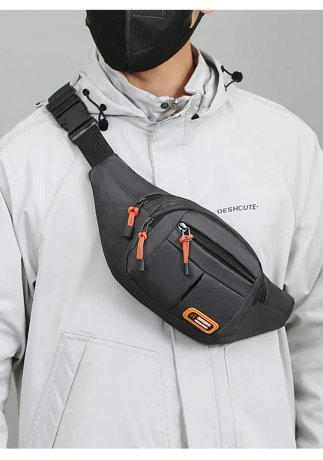 Marsupio Impermeabile Oxford Unisex Grande Capacità Cintura Porta Oggetti Multifunzionale Resistente All Usura