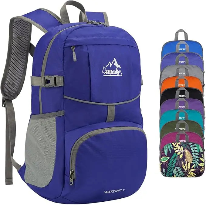 Waterfly Zaino da Trekking Pieghevole Impermeabile Ultraleggero 25 Litri Unisex per Donna e Uomo
