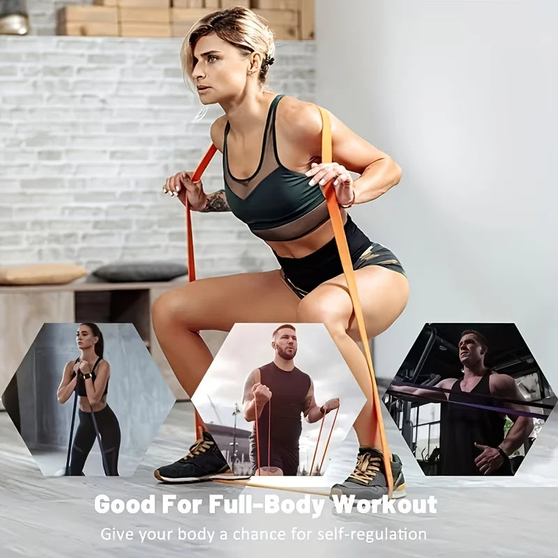 1 fascia per esercizi ad alta elasticità per carichi pesanti | Design impilabile, livelli di resistenza multipli per palestra domestica, pilates, ideale per principianti