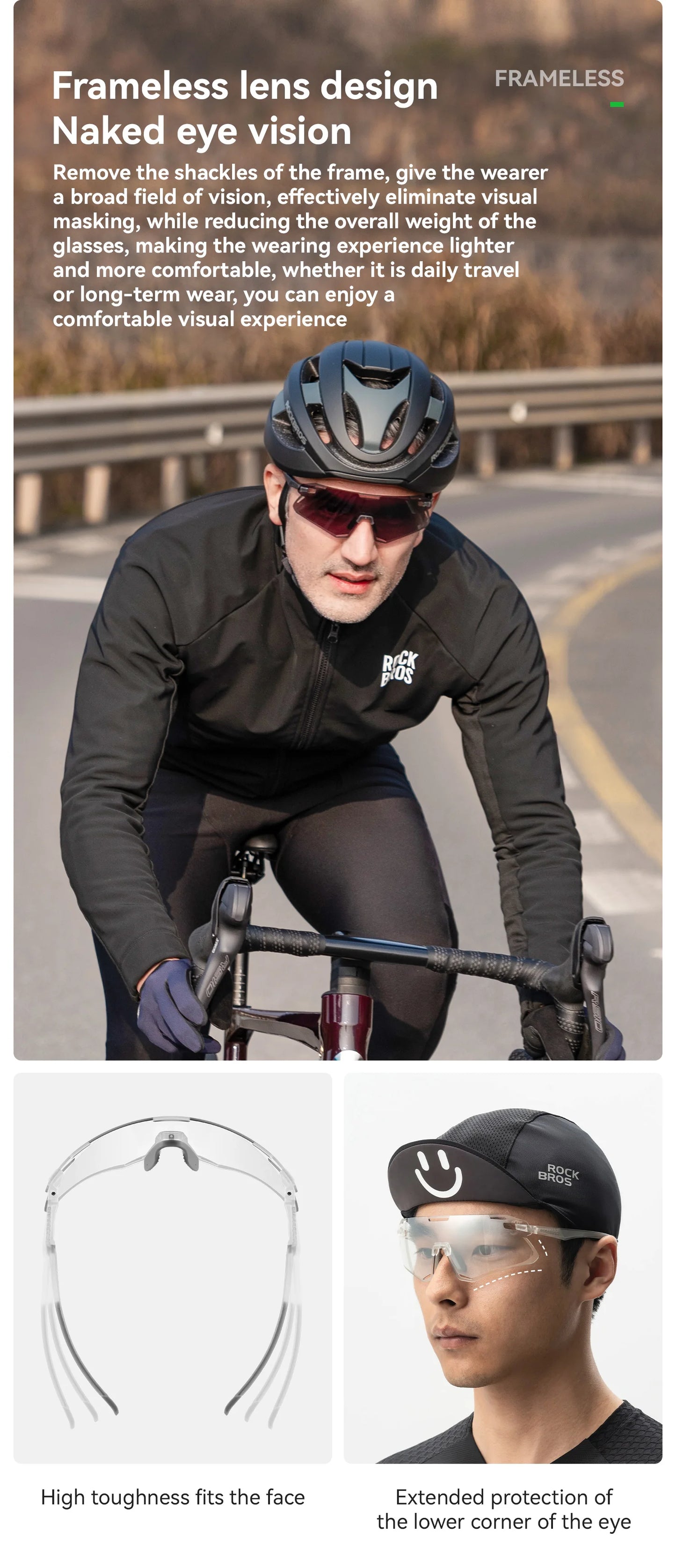 Occhiali Da Ciclismo Fotocromatici RockBros Da Uomo Per MTB E Strada Occhiali Da Sole Protettivi