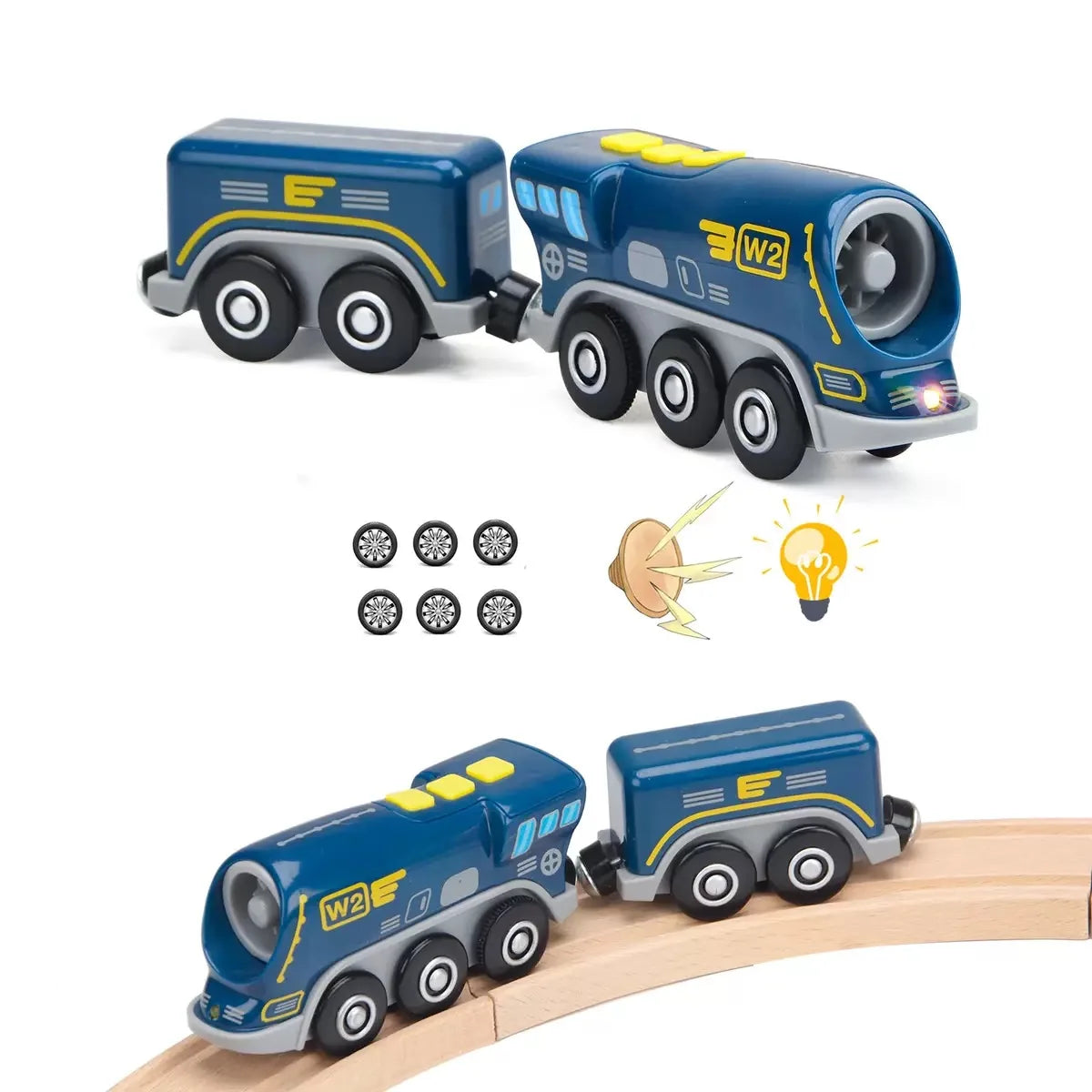 Locomotiva Magnetica Per Treno Ad Alta Velocità Di Simulazione Universale In Legno Per Giochi Educativi Ferroviari