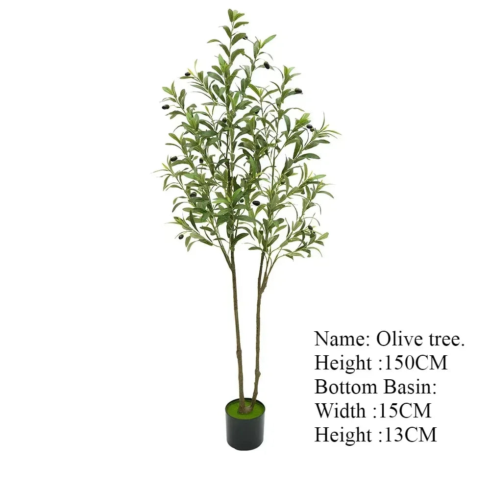 Albero Oliva Artificiale Grande Con Base Regolabile Da 60 Cm A 210 Cm Per Decorazione Ufficio E Casa