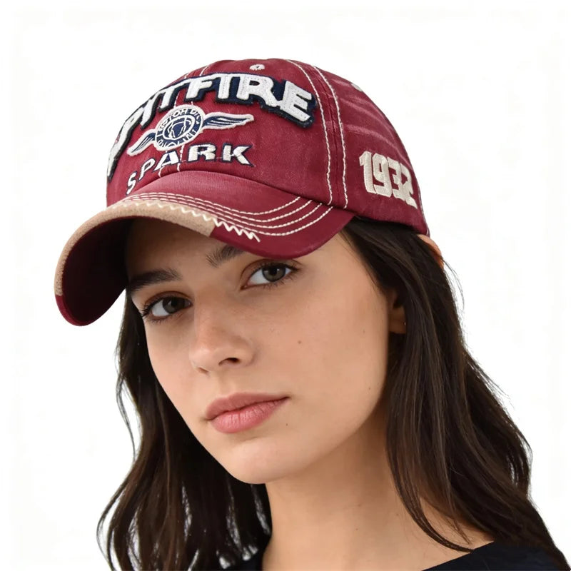 Cappellino Da Baseball Spark Unisex Ricamo E Stampa Visiera Cotone Lavato Cappello Sportivo Hip Hop Uomo Donna