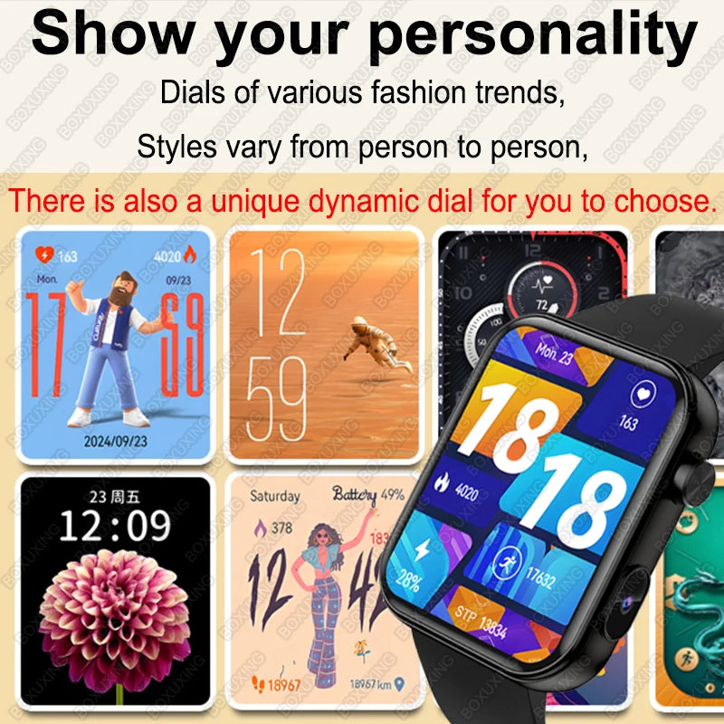 Nuovo Smartwatch Fotocamera per Uomo e Donna Registrazione Foto e Video Fitness Salute Impermeabile Chiamate Bluetooth