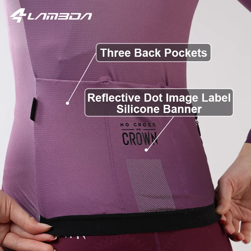 Maglia Da Ciclismo Da Donna Lameda Slim Fit Maniche Lunghe Alta Qualità Da Squadra Professionale