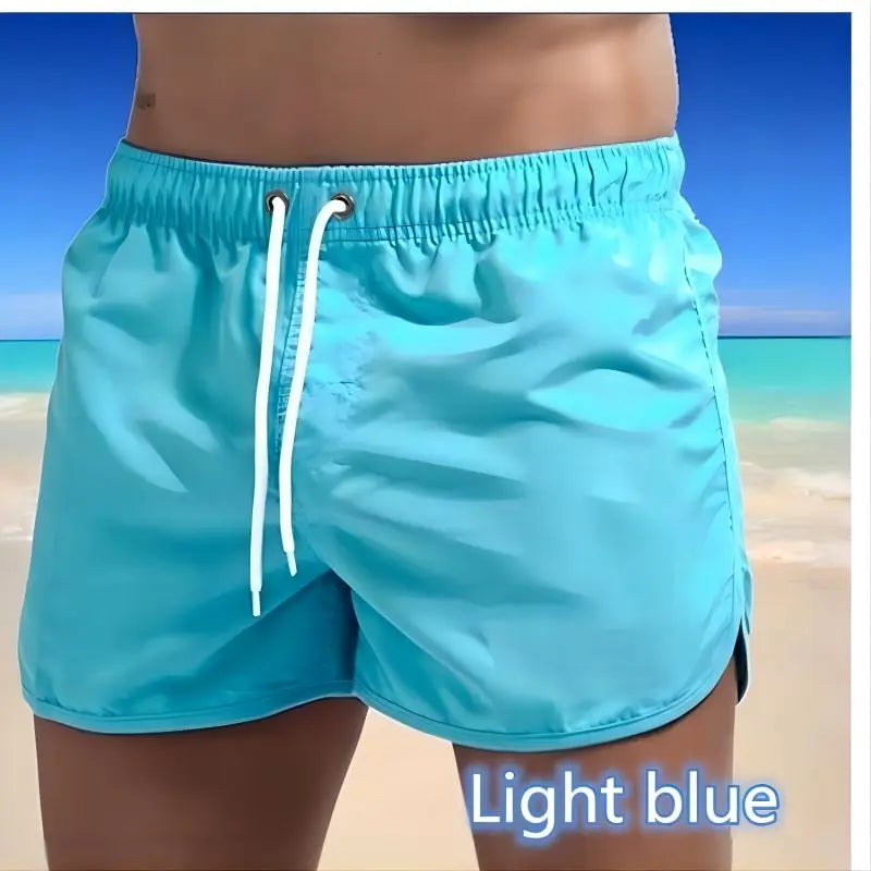 Pantaloncini da Bagno da Uomo Estivi in Microfibra Nylon Spandex Traspiranti Vita Bassa Marca Chyxingye