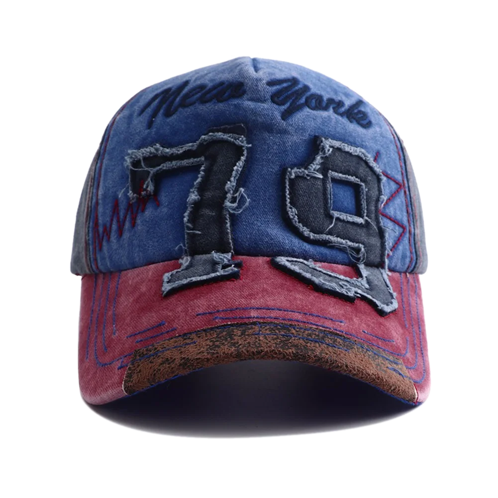 Berretto Da Baseball In Cotone Lavato Unisex Ricamo Lettera Regolabile Casual Outdoor Streetwear Cappelli Sportivi