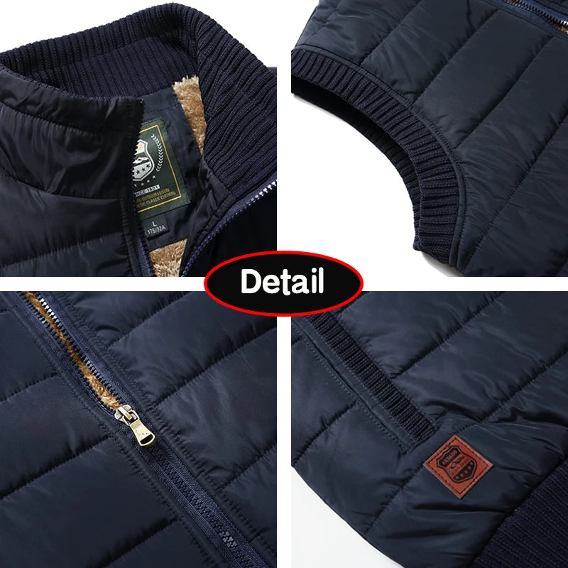 Uomo 2024 Inverno Senza Maniche Gilet Con Colletto Alla Coreana Antivento Caldo Autunno Tinta Unita Casual Outdoor