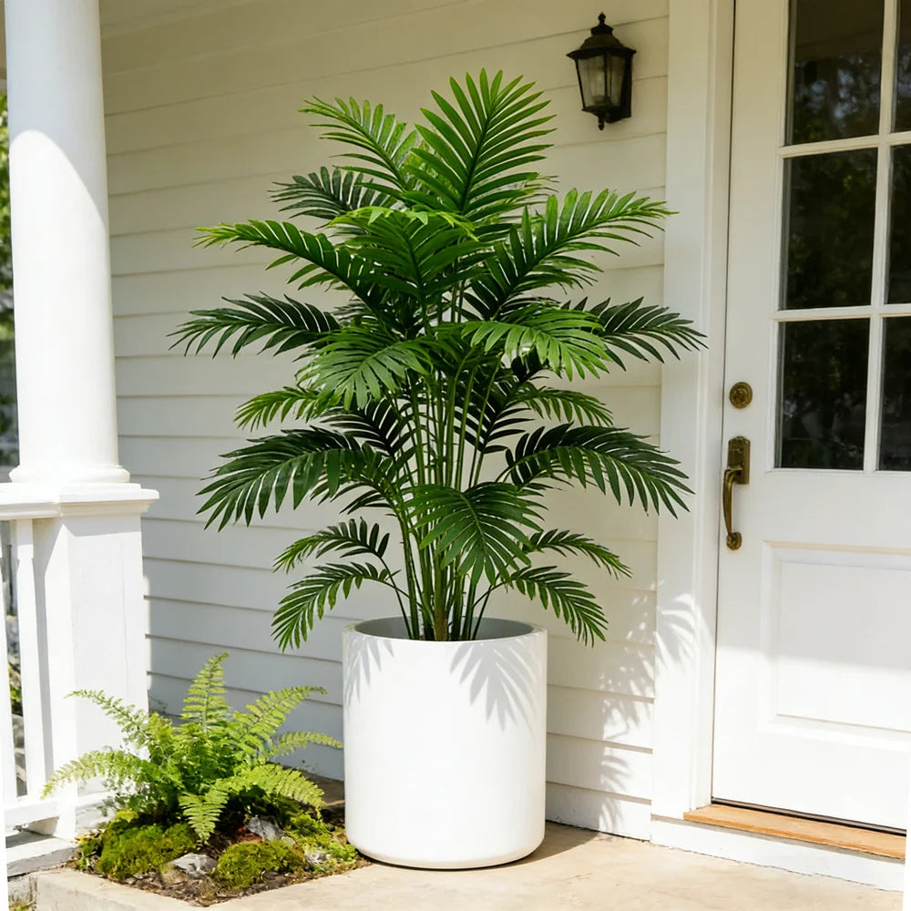 Palma Artificiale Alta 60 80 Cm Per Decorazioni Interne Finta Pianta Con Foglie Di Monstera E Maranta