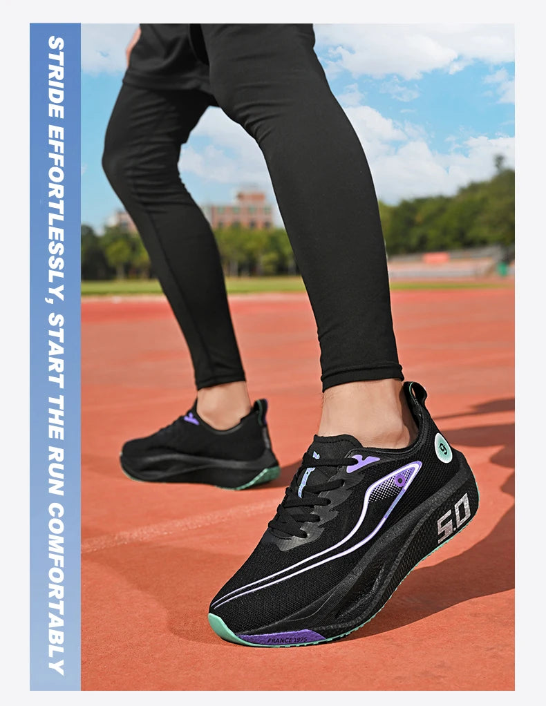 Scarpe Da Corsa Sportive Unisex Traspiranti Comfort Outdoor Nero Taglia 10 Per Uomo E Donna