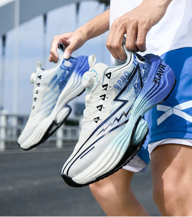 Letcomfit Scarpe Da Corsa Uomo 2025 Ammortizzazione Piastra Carbonio Scarpe Da Ginnastica Maratona Leggere Antiscivolo
