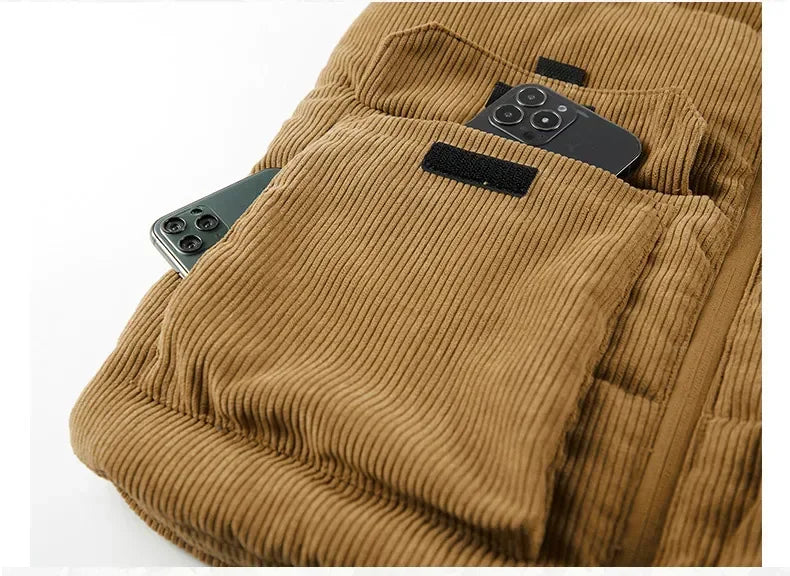 Gilet Pile Da Uomo Inverno Caldo Senza Maniche Con Colletto Quadrato Stile Esercito Abbigliamento