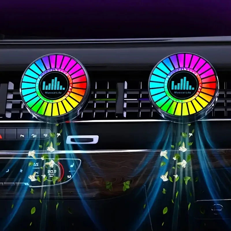 Lampada Interni Auto RGB con Diffusore di Aroma e Aromaterapia Musica Ritmo Sincronizzazione Illuminazione Ambientale