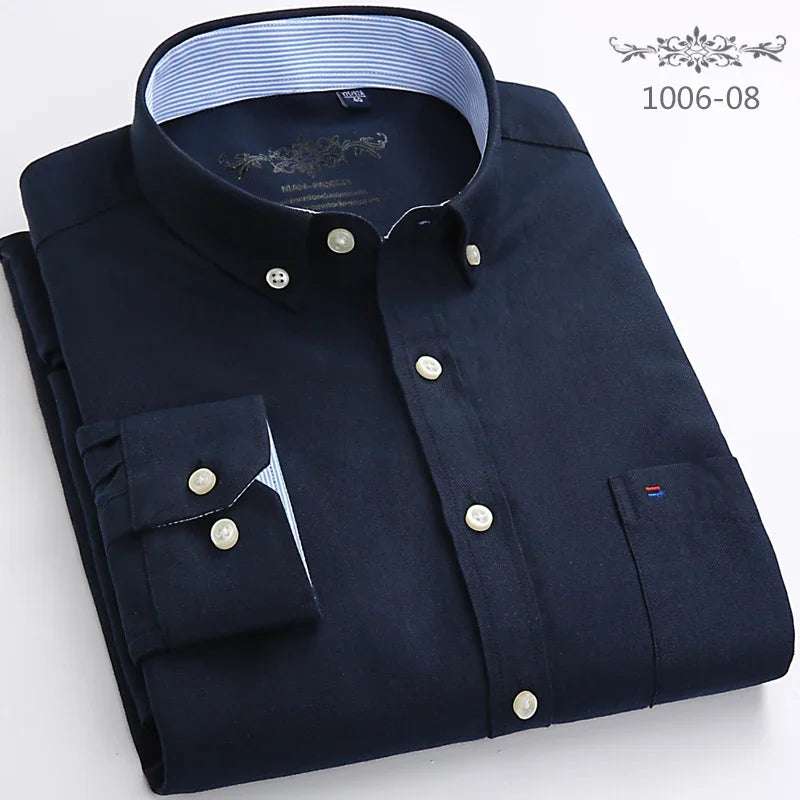 Novità Camicia Da Uomo Slim Fit Maniche Lunghe Formale Con Tasca Singola In Morbido Cotone Scozzese Per Ufficio