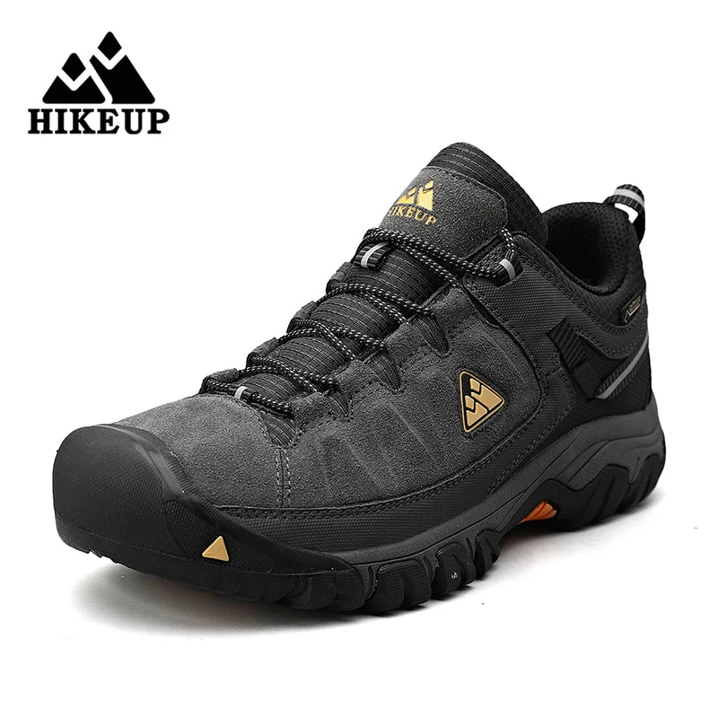 HikeUp Scarpe Da Trekking Per Uomini In Pelle Durevoli Alta Qualita Scarpe Da Arrampicata All Aperto Con Suola In Gomma