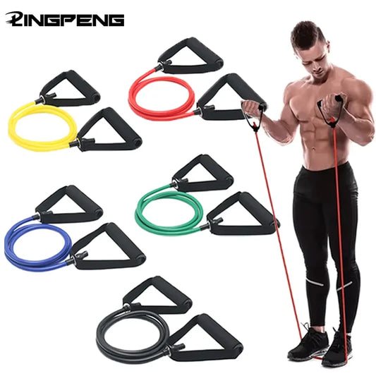 Fasce di Resistenza con Manici Lingpeng per Allenamento a Casa per Uomini e Donne, Attrezzatura di Forza e Fitness