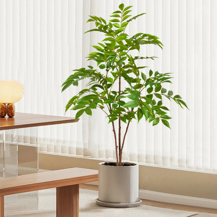 Ficus Artificiale Grande Ramo 76-140 Cm Manutenzione Zero Per Giardino E Terrazza Interni Esterni Foglie Rigogliose