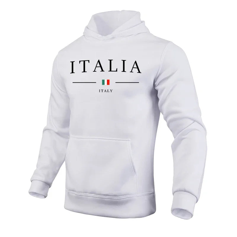 Felpe Con Cappuccio Stampate Fahsion Italia Per Uomo Maniche Lunghe Alta Qualità 2025 Fitness Sportive Casual