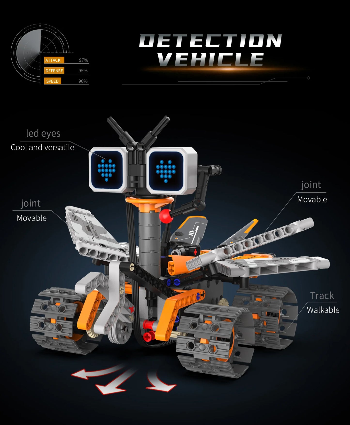 Robot Trasformabile 5 In 1 Con Display Digitale Telecomandato Per Bambini Regalo Ideale