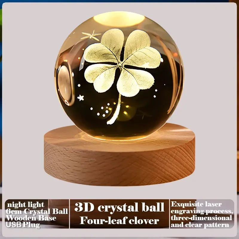 Sfera di Cristallo 3D Creativa Regalo San Valentino Rosa Per la Festa della Mamma Decorazione da Scrivania Nuvola