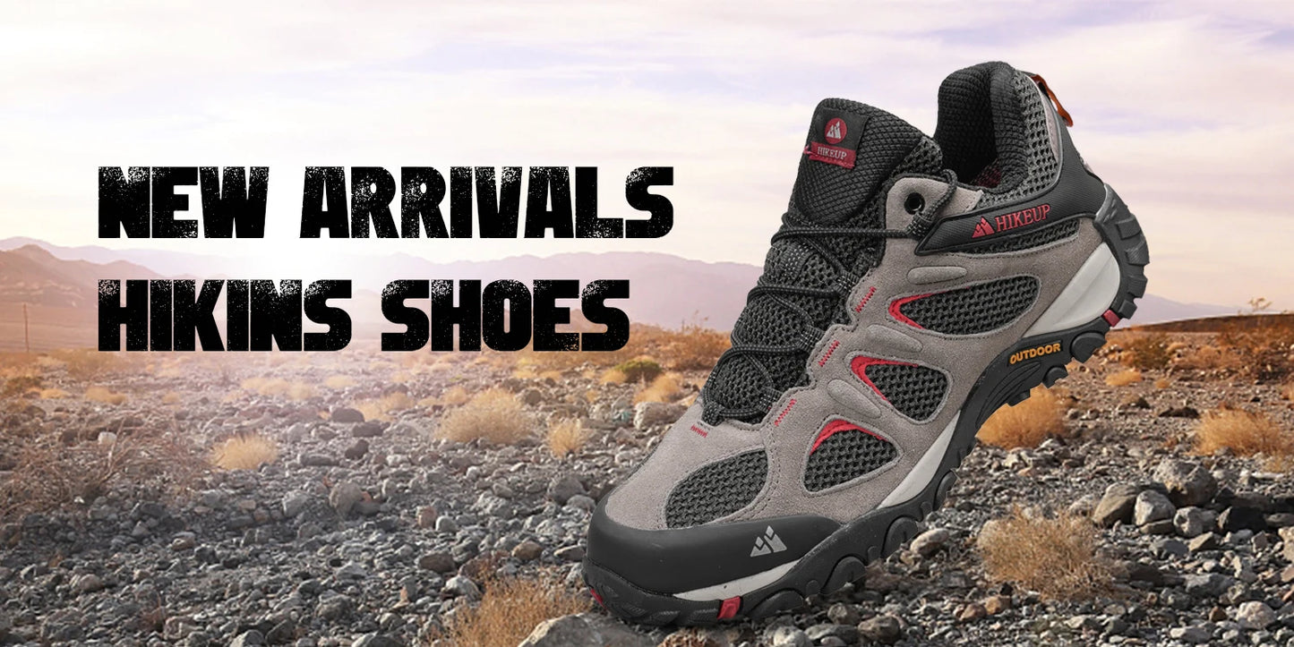 Hikeup Scarpe Da Uomo Traspiranti Da Trekking All'aperto Antispruzzo Mountain Climbing Sport Sneaker Da Trekking