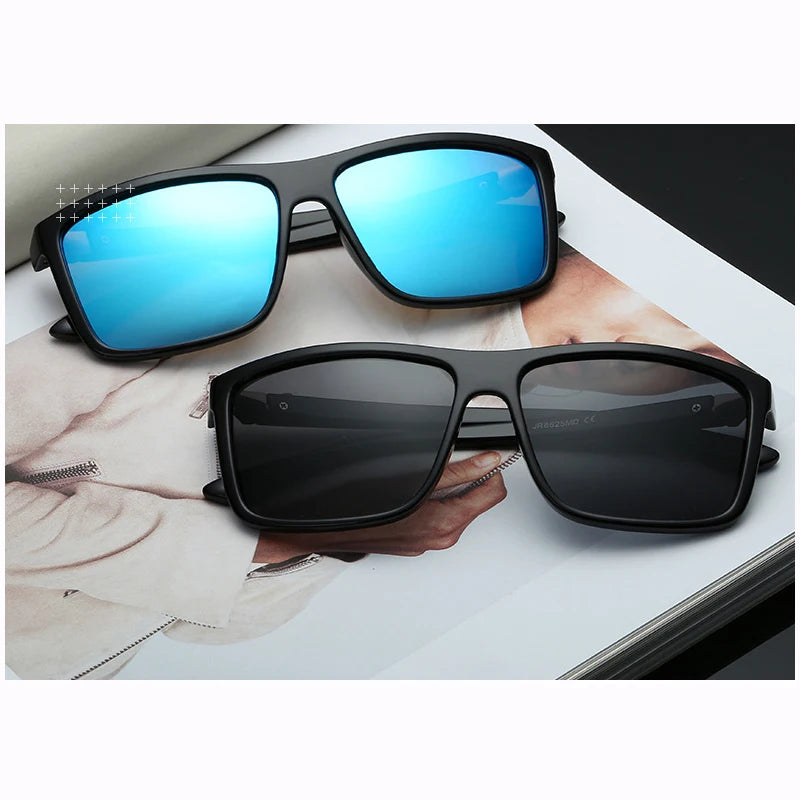 Occhiali da Sole Polarizzati Vintage Quadrati di Lusso per Uomo Donna Moda Arrampicata Guida Antiriflesso UV400