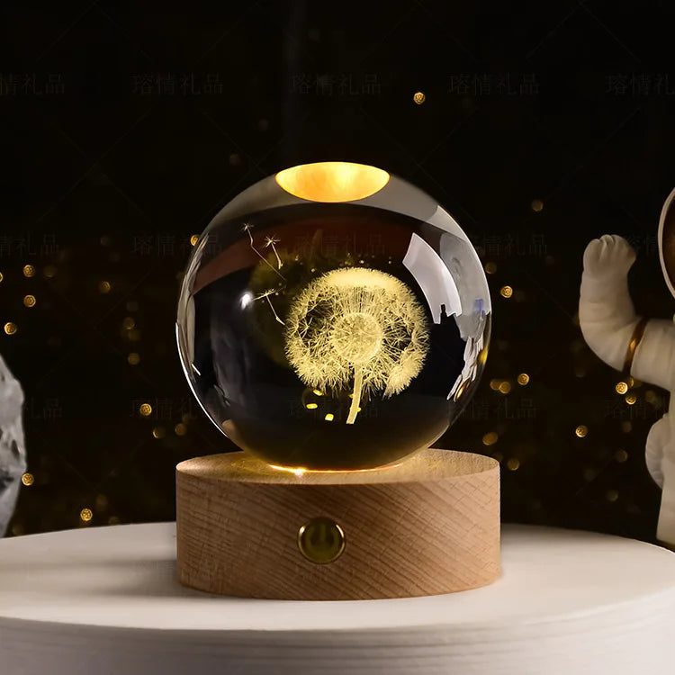 Sfera Di Cristallo 3D Del Sistema Solare Incisa Al Laser Globo Astronomia Regalo E Decorazione Per Casa