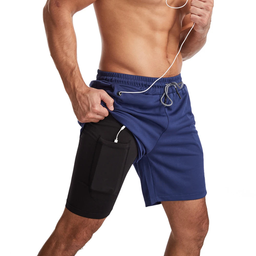 Pantaloncini Da Corsa Da Uomo 2 In 1 Palestra Allenamento Fitness Estivi 2025 Nuovi