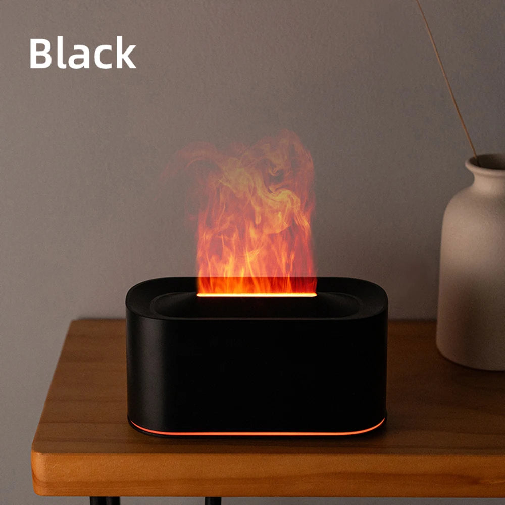 Diffusore Di Aromaterapia Con Effetto Fiamma E Nebbia Fredda Umidificatore Silenzioso Per Casa E Camera Da Letto