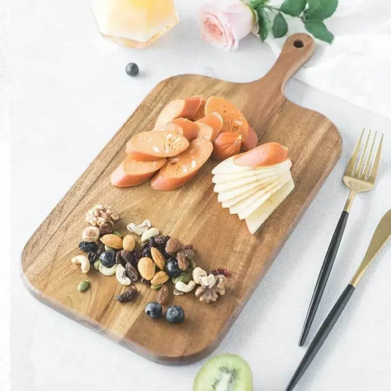 Tagliere In Legno Con Manico Per Cucina Uso Domestico Tagliere Per Formaggi Salumi Frutta E Pane In Legno Naturale