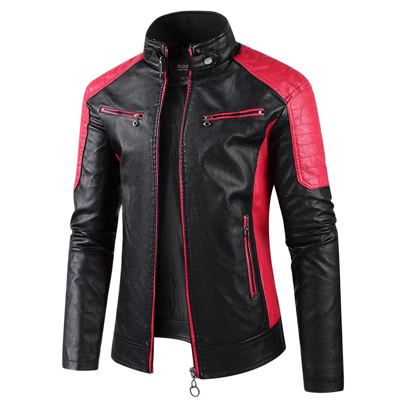 Giacche di Pelle da Uomo 2024 All'aperto Primavera Autunno Antivento Morbide Abbigliamento Casual