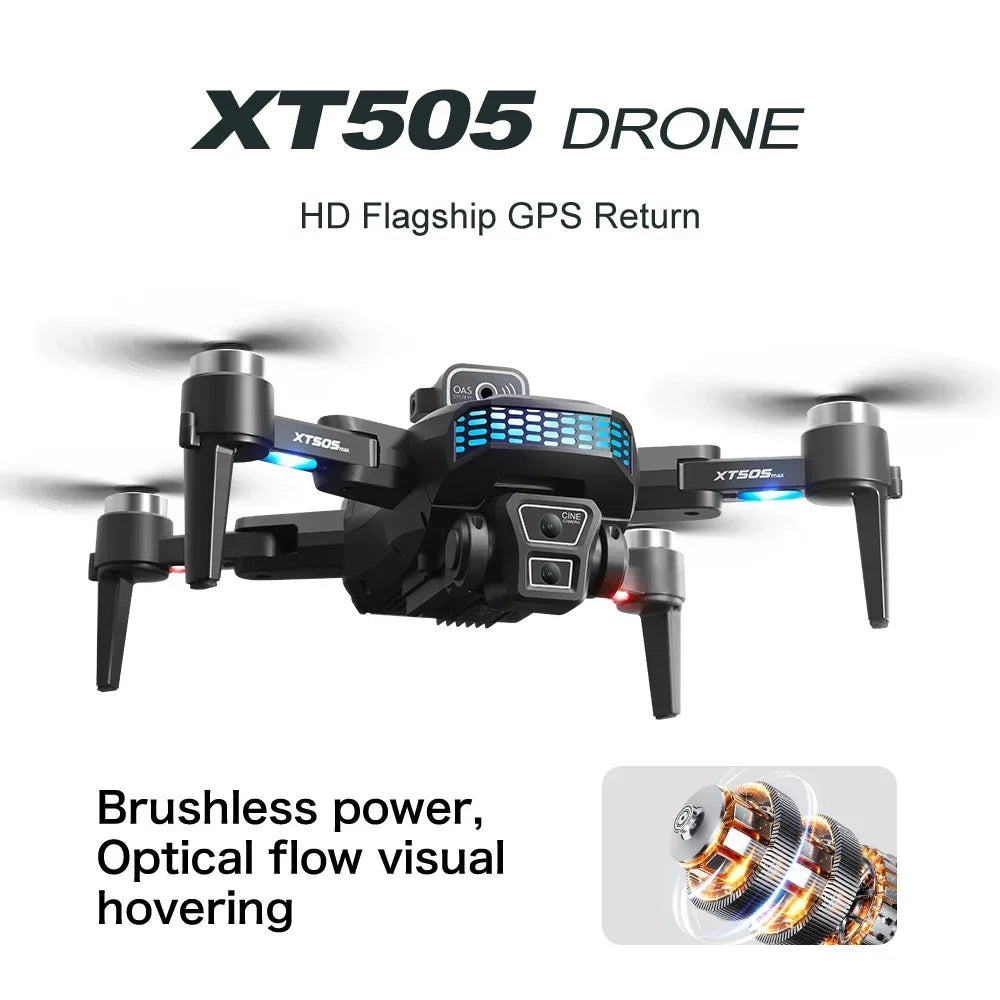 Drone Professionale GPS 8K Con Gimbal Tre Assi Brushless RC Quadricottero Ostacoli Fotocamera HD 4K 5G