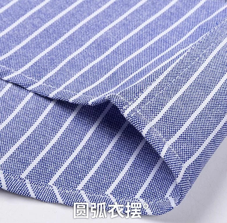 Camicie Scozzesi a Righe Da Uomo In Cotone Oxford Maniche Lunghe Con Bottoni Taglie 6XL 7XL Business Casual