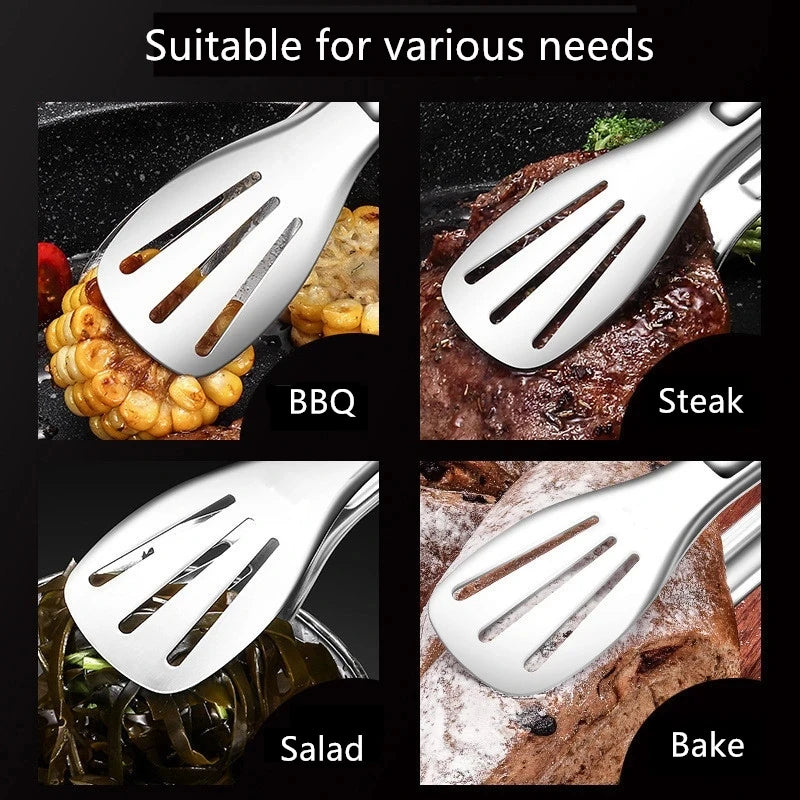 Pinze Per Alimenti In Acciaio Inossidabile Clip Pane Insalata Carne Griglia Barbecue Morsetto Per Buffet Accessori