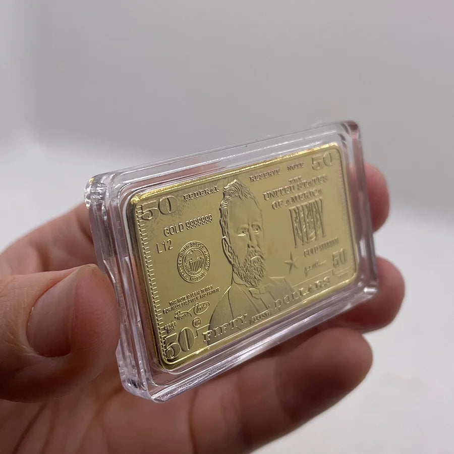 Lingotti Buffalo Placcati Oro Da 100 Dollari Stati Uniti D America Collezionabili Regalo Souvenir
