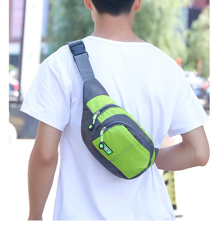 Marsupio Da Viaggio Impermeabile Con Cerniera Borsa A Tracolla Unisex Capacità Regolabile In Nylon