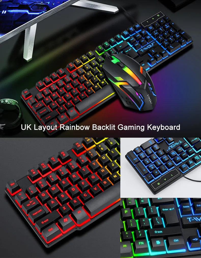 Tastiera Cablata 100 Percento Layout Europeo Multilingue ISO Retroilluminazione Multicolore Per Gaming Ufficio Desktop