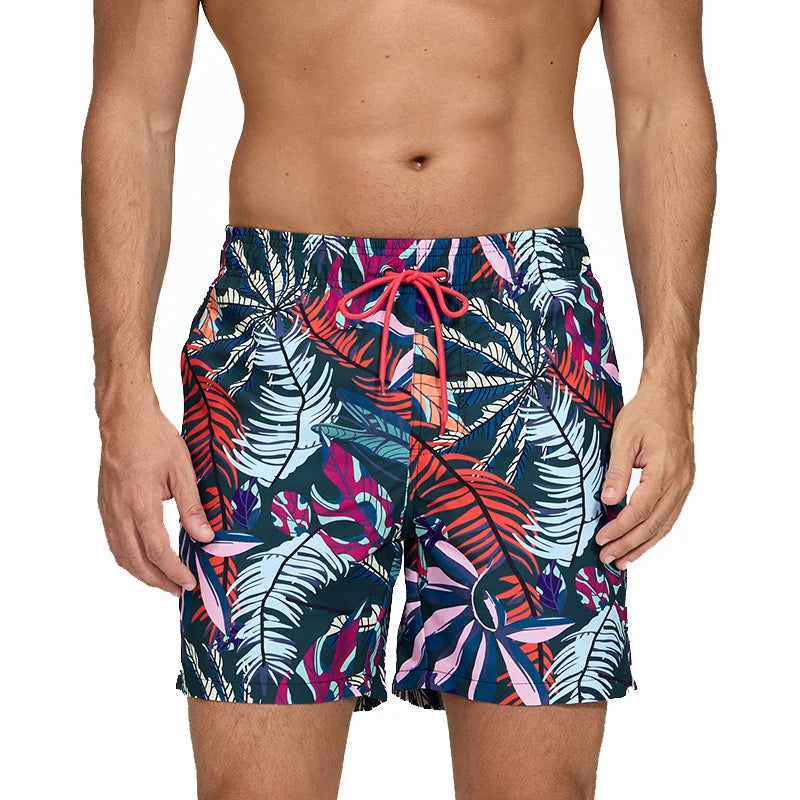 Pantaloncini Uomo Ad Asciugatura Rapida A Righe Verticali Traspiranti Con Fodera In Rete Taglie Forti Spiaggia Surf
