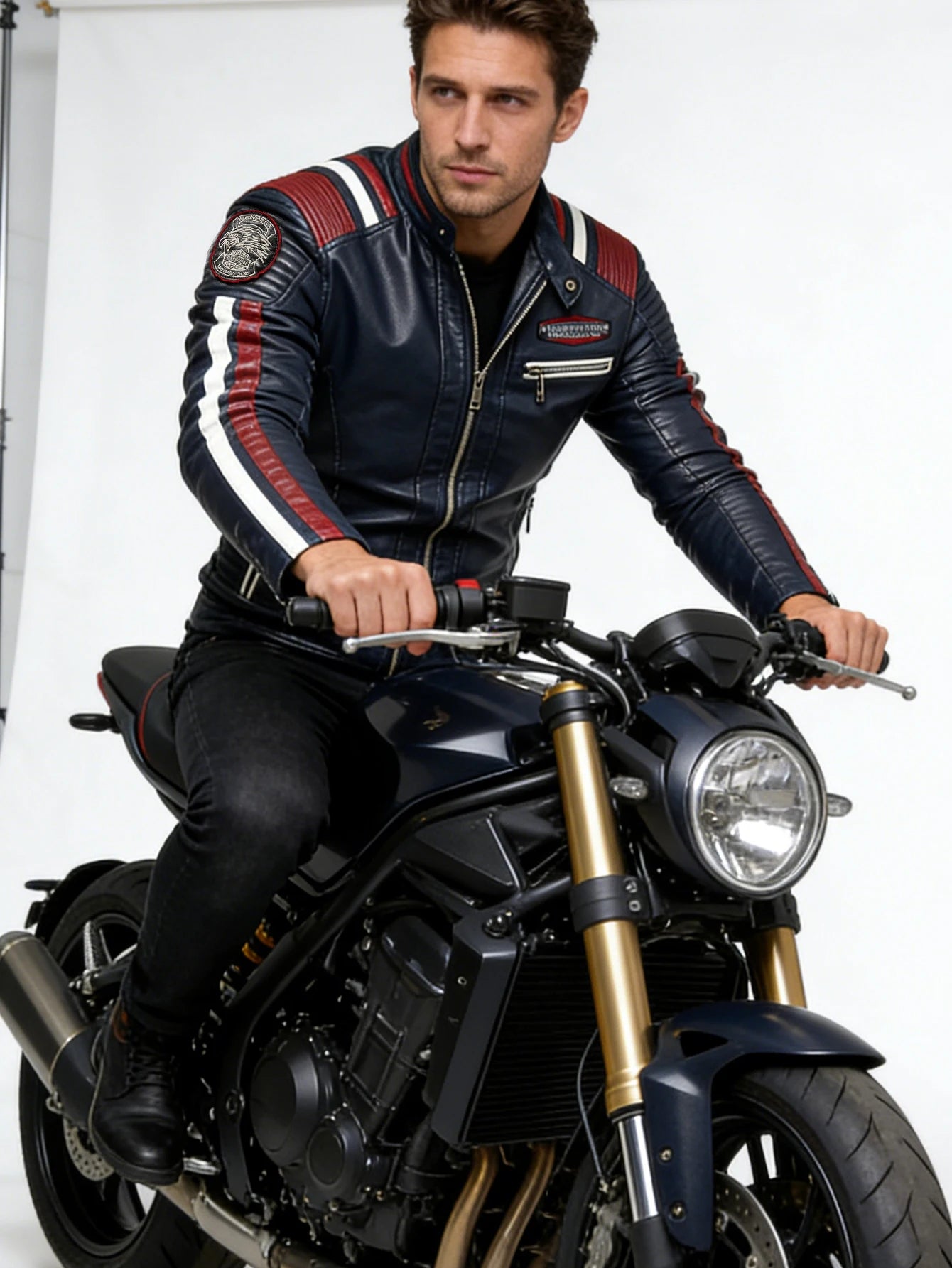 Giacca Da Moto Da Uomo In Ecopelle Impermeabile Antivento PU Bomber Vintage Di Alta Qualità