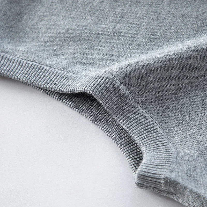 Gilet da Uomo Senza Maniche in Lana Cashmere Lavorato a Maglia Tinta Unita Autunno Primavera Alta Qualità