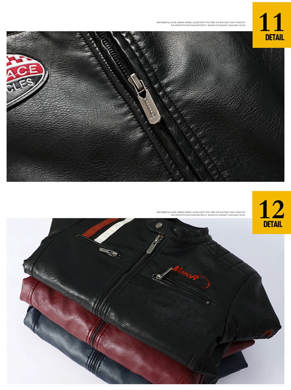 Dimusi Giacche Invernali Uomo In PU Stile Moto Vintage Cerniera Ecopelle Biker Con Cappuccio Nero Blu Rosso Vino