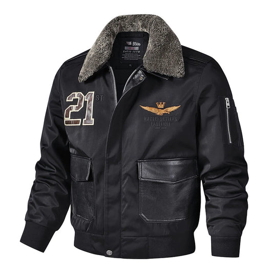 Giacca Bomber Militare MA1 Da Uomo Con Collo Di Pelliccia Giacca Da Pilota Autunno