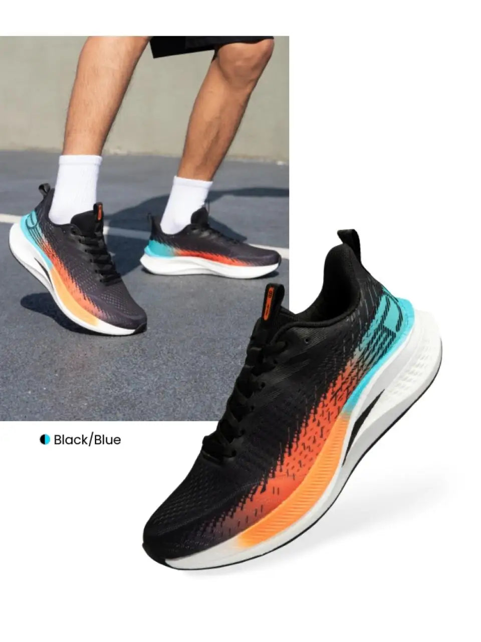 Baasploa Scarpe Da Corsa Uomo Traspiranti Leggere Con Piastra In Carbonio Antiscivolo Per Maratone Professionali