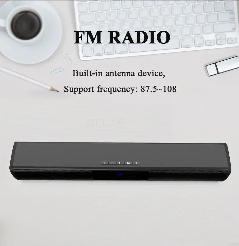 Barra Audio Portatile Potente Altoparlante Bluetooth Senza Fili Surround Stereo Per TV Subwoofer Radio FM Caixa De Som