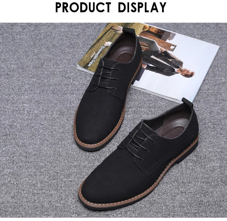 Scarpe Eleganti Da Uomo In Pelle Scamosciata Oxford Mocassini Derby Lusso Casual Classiche