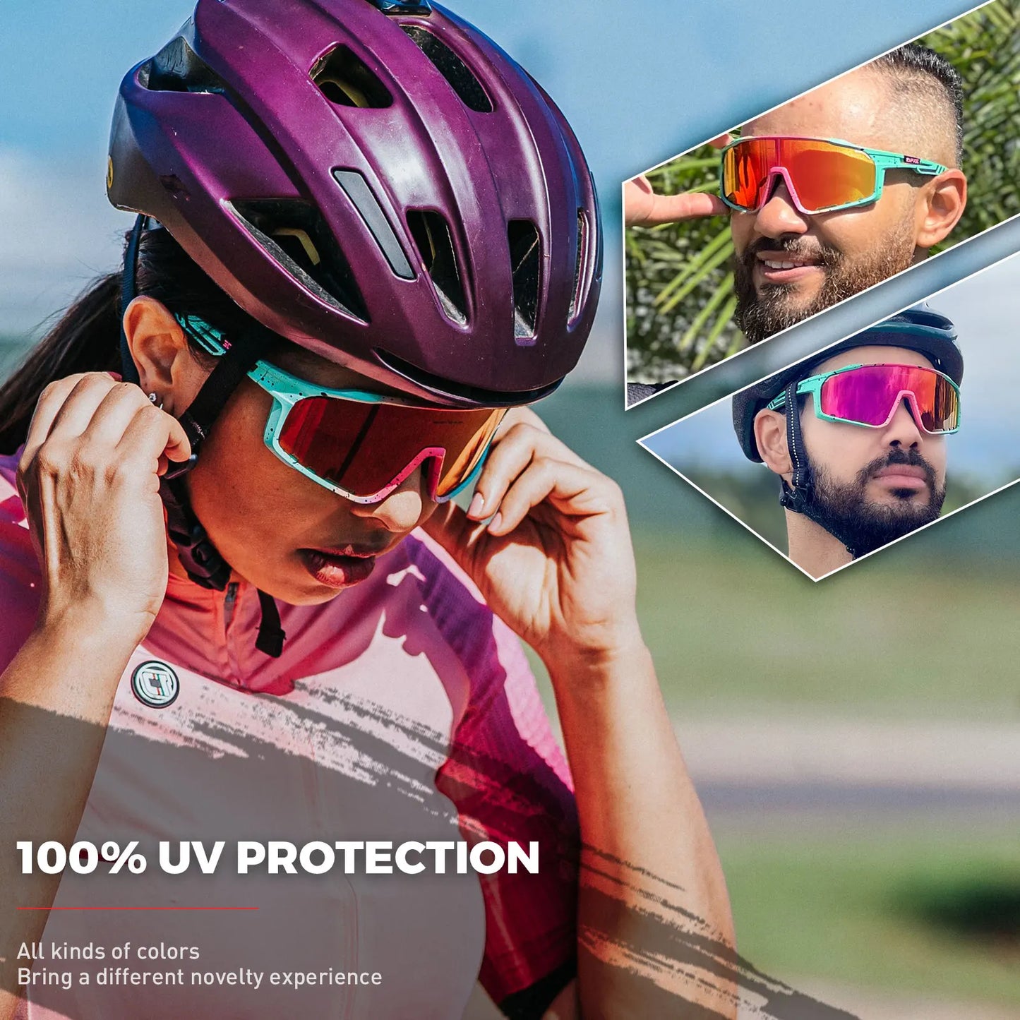Occhiali Da Ciclismo Polarizzati Kapvoe Da Donna UV400 Occhiali Da Sole Per Bicicletta E Esterno Sport Escursionismo