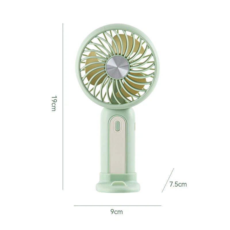 Mini Ventilatore Tascabile Sportivo Con Ricarica USB Da Tavolo Silenzioso A 3 Velocità